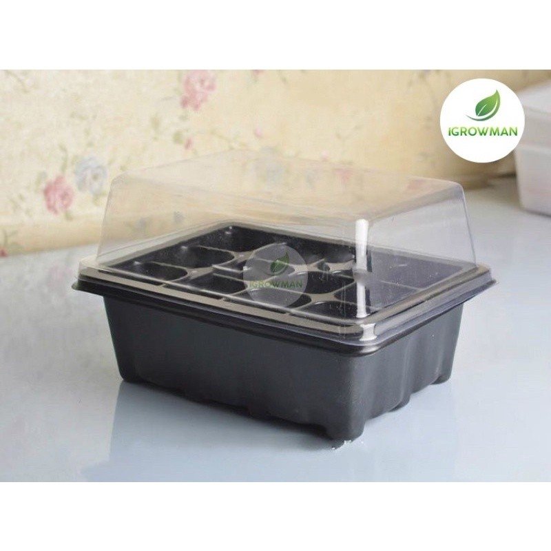 ถาดเพาะเมล็ดทรงสูง(12หลุม)ถาดเพาะต้นกล้าถาดปักชำกิ่ง seedling tray พร้อมฝาบ่มระบายอากาศควบแน่นต้นไม้ - Image 7