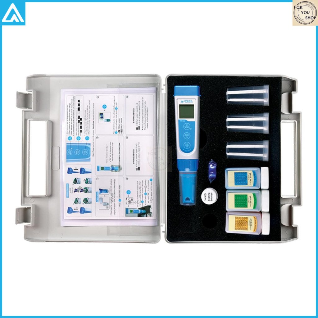 Apera Instruments เครื่องวัด pH รุ่น PH60 pH Meter กันน้ำ หัววัดเปลี่ยนได้ แม่นยำสูง ±0.01 หน้าจอLCD