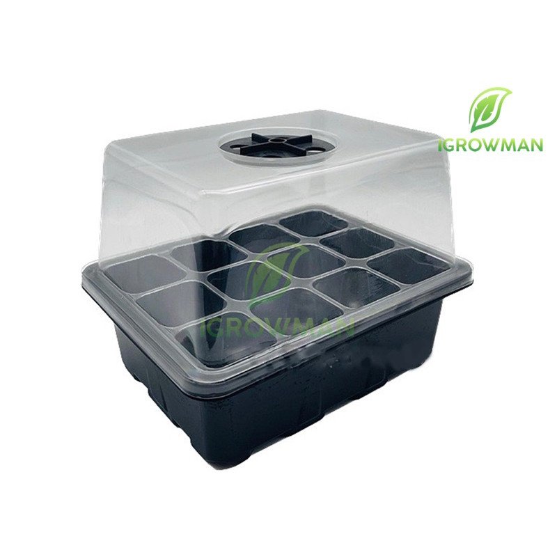 ถาดเพาะเมล็ดทรงสูง(12หลุม)ถาดเพาะต้นกล้าถาดปักชำกิ่ง seedling tray พร้อมฝาบ่มระบายอากาศควบแน่นต้นไม้ - Image 4