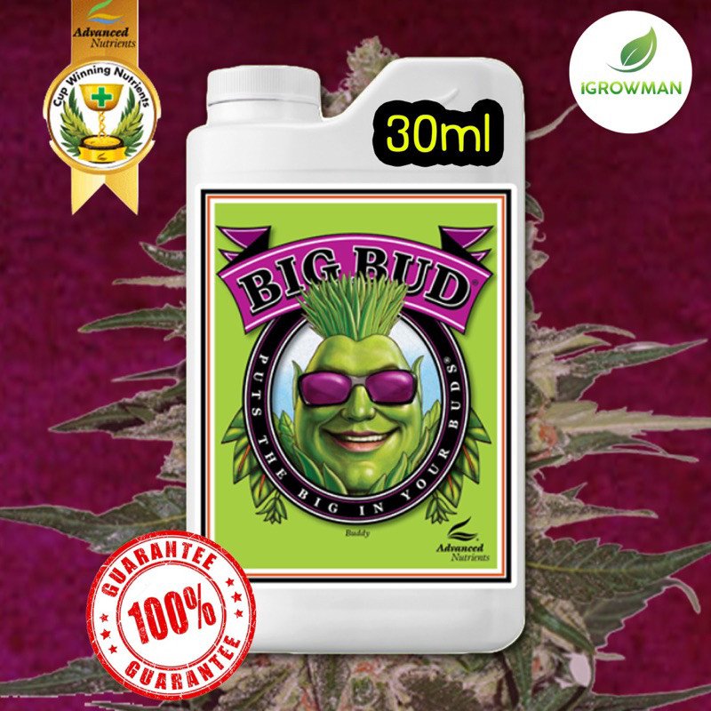 Big Bud Advanced Nutrients 30ml ปุ๋ยเร่งดอกใหญ่ เพิ่มน้ำหนักดอกและผลผลิต ปุ๋ยนอกของแท้100% ปุ๋ยUSA