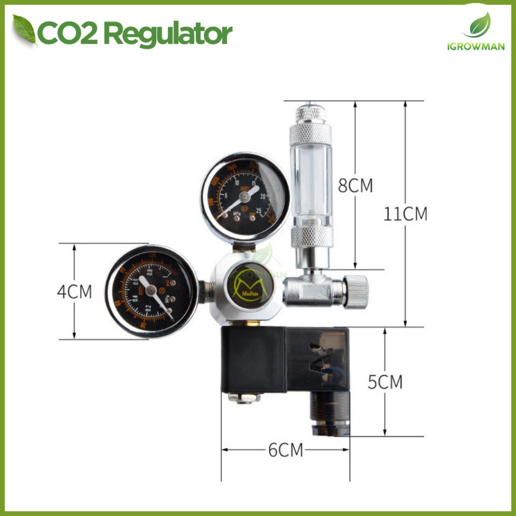 หัวเรกกูเรเตอร์ Mufan CO2 Regulator พร้อมโซลินอยด์ เกลียวไทยแท้ CGA320 ตู้ไม้น้ำ - Image 5