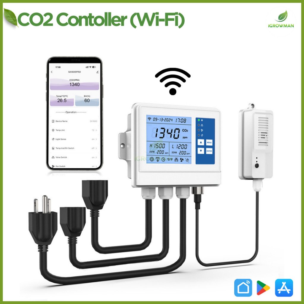 เครื่องควบคุม Wifi สั่งปล่อยก๊าซคาร์บอนไดออกไซด์ CO2 Controller พร้อม wifi เครื่องปล่อยก๊าซอัตโนมัติ - Image 3