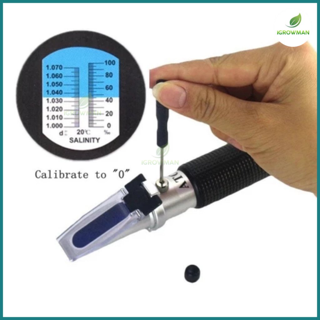 Salinity Meter Refractometer เครื่องวัดความเค็มความละเอียดสูง (ช่วง 0–100%) - Image 4