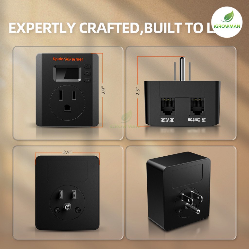 Spider Farmer S-Station Smart Plug Wi-Fi/Bluetooth 15A 1875W ควบคุมความชื้น-อุณหภูมิ ผ่านแอป - Image 5