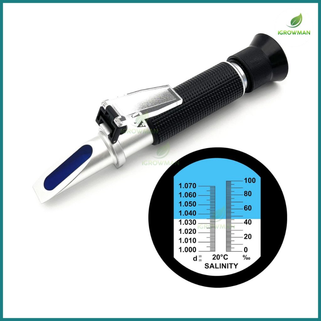Salinity Meter Refractometer เครื่องวัดความเค็มความละเอียดสูง (ช่วง 0–100%) - Image 2