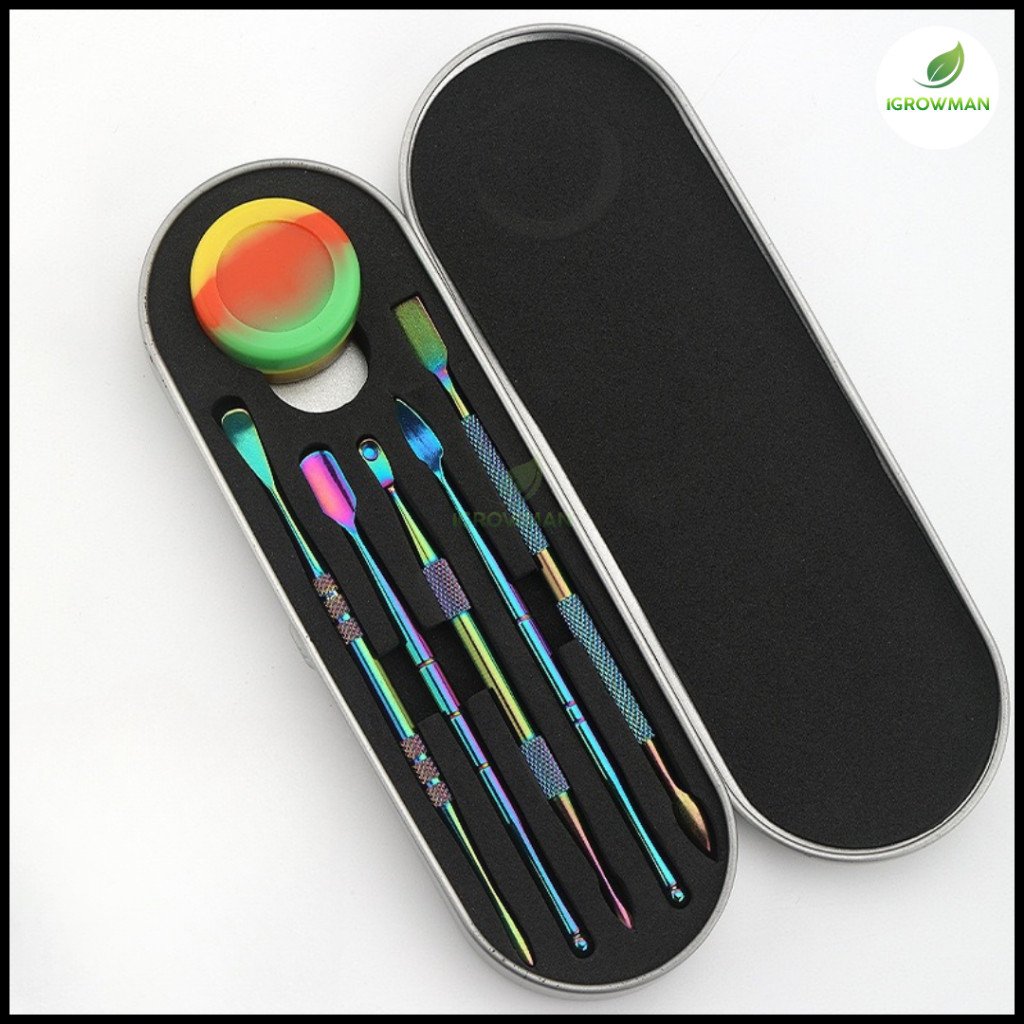 Dab Tool Stainless Steel ไม้แด๊บ สแตนเลส แบบสองหัว ครบเซ็ต ไม้ตักแด๊บ ไม้ตักโรซิ่น tool with rosin - Image 5