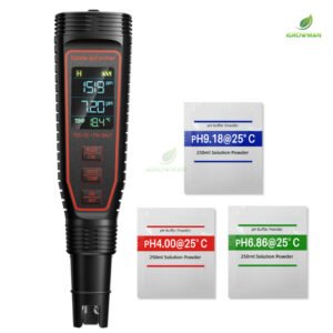Spider Farmer เครื่องวัด pH ไฮโดรโปนิกส์ 5-in-1 วัด pH EC TDS อุณหภูมิ ความเค็ม Hydroponic Meter