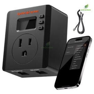 Spider Farmer S-Station Smart Plug Wi-Fi/Bluetooth 15A 1875W ควบคุมความชื้น-อุณหภูมิ ผ่านแอป
