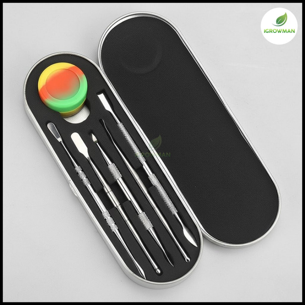 Dab Tool Stainless Steel ไม้แด๊บ สแตนเลส แบบสองหัว ครบเซ็ต ไม้ตักแด๊บ ไม้ตักโรซิ่น tool with rosin - Image 4